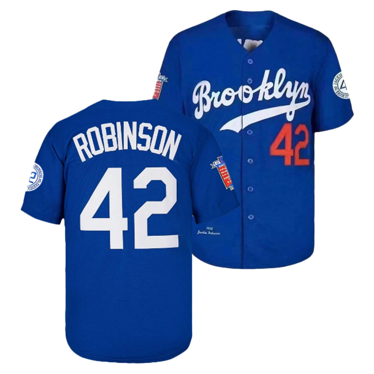Men's #42 Jackie Robinson Legend Blue, White Baseball Jersey, Letter Embroidery Baseball Clothing, World Baseball Classic Fan Gift