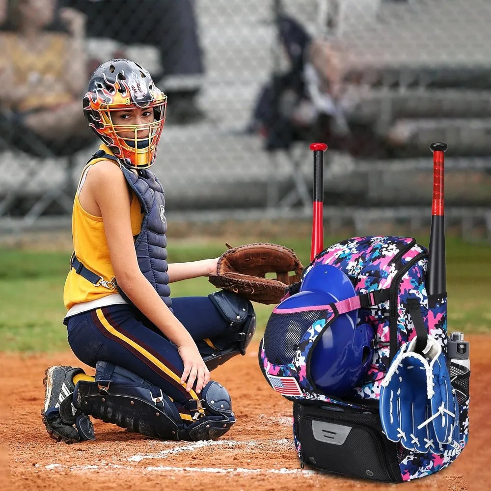 Best Selling Lightweight Baseball Bat Backpack for Youth Adults with Shoe Compartment Large Main Pocket for Helmet Bat and