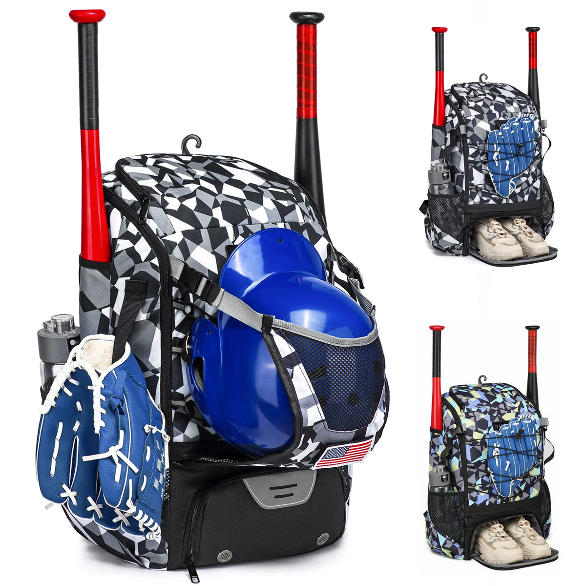 Bat Bags Baseball & Softball Equipment Bag Lightweight Waterproof Equipment Bag For Youth And Adults T-Ball Softball