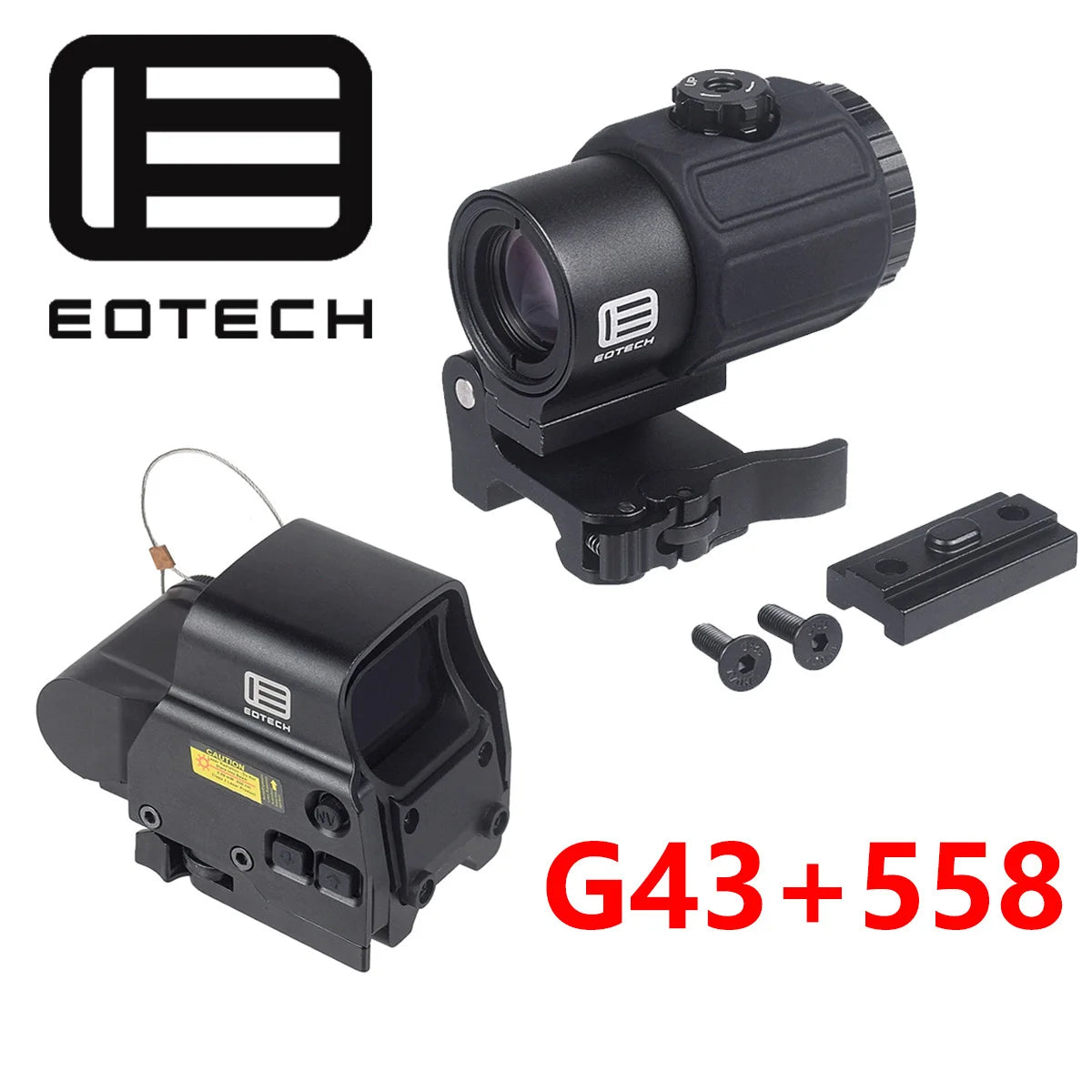 EOTECH 558 G33 Holographic Sight Red Green Dot Reflex Riflescopes Tactical G33 3X G45 5X Magnifier UNITY Fast Optic Riser Mount