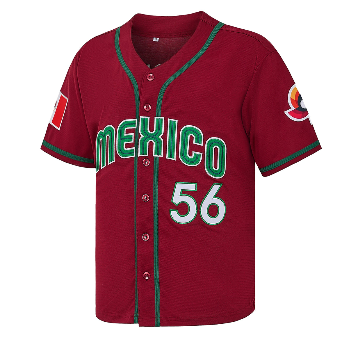 Men’s Mexico #56 Randy Arozarena Red Baseball Jersey World Baseball Classic Souvenir Jersey,Lettered Embroidered , Gift for Game Day
