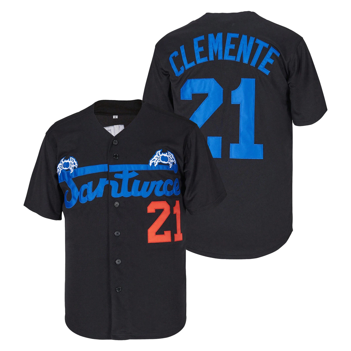 Santurce Crabs #21 Roberto Clemente Beige、Black 、White Baseball Jersey, World Baseball Classic Letter Embroidery Sweatshirt