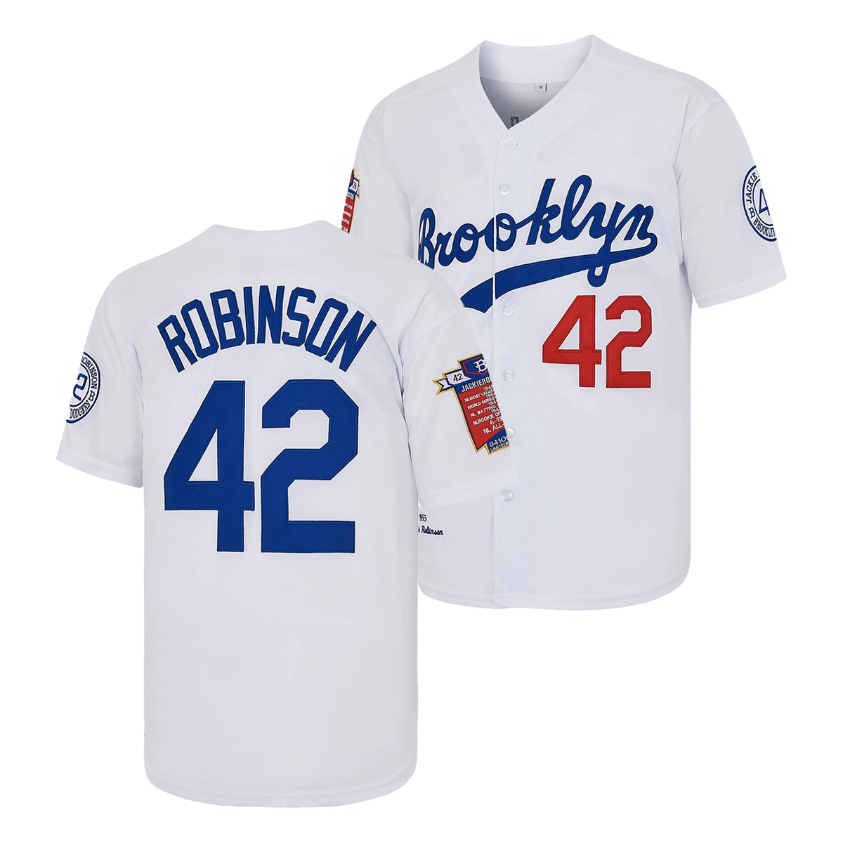 Men's #42 Jackie Robinson Legend Blue, White Baseball Jersey, Letter Embroidery Baseball Clothing, World Baseball Classic Fan Gift