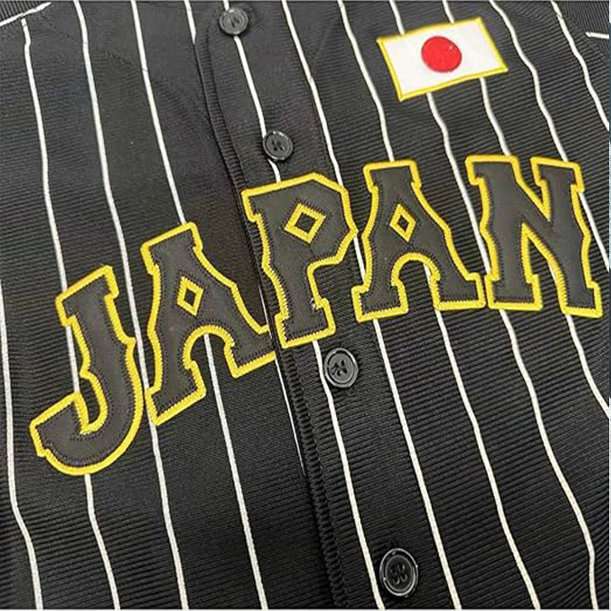 Men’s #16 Japan Samurai White Striped、Black Striped Ohtani Baseball Jersey, Letter Embroidery Competition Training Baseball Apparel, Fan Gif