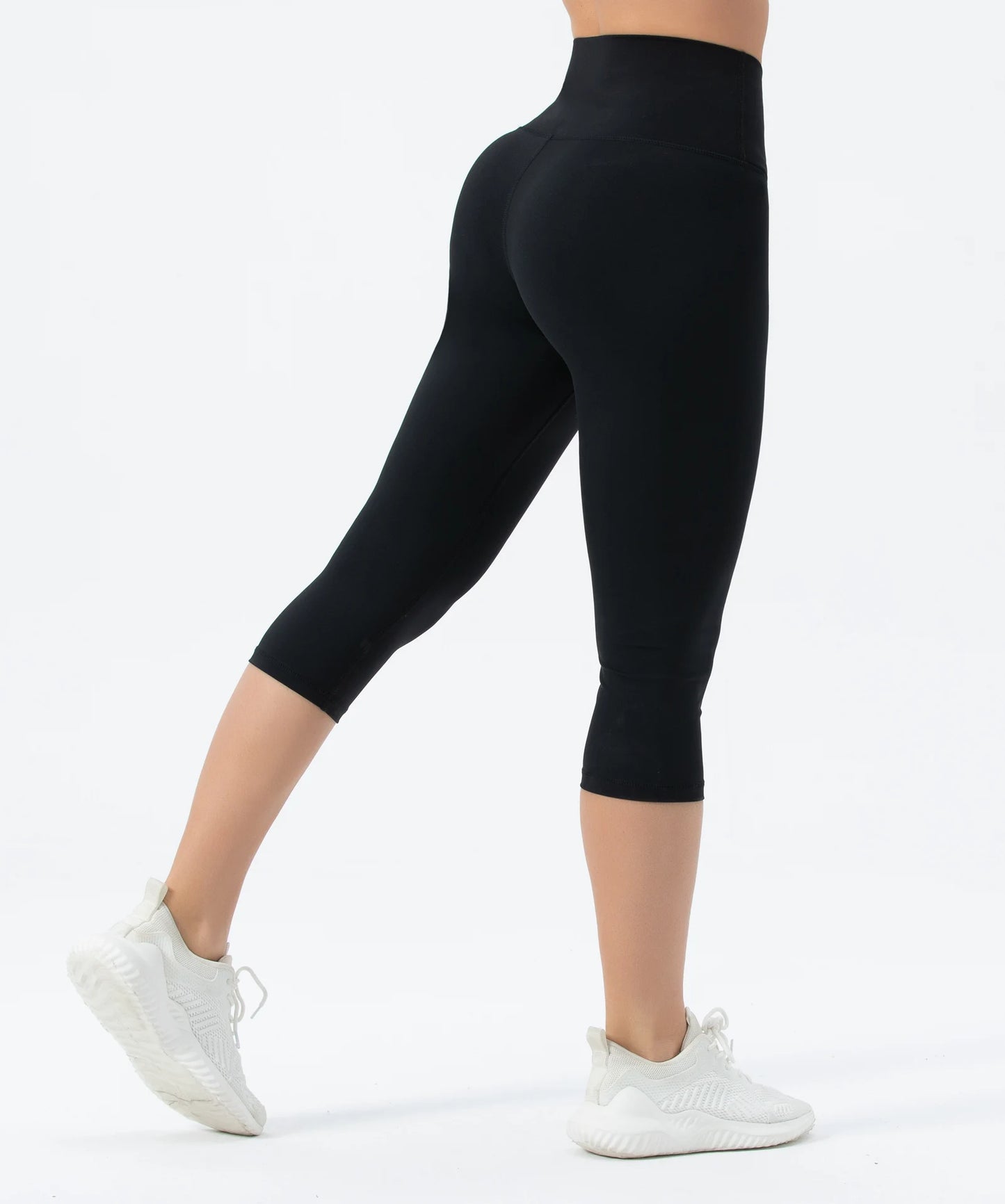 THE GYM PEOPLE Women's V Cross Waist Yoga Capris Leggings High Waisted Tummy Control Workout Running Pants