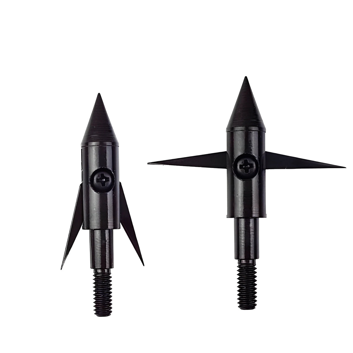 6/12/24pcs Hunting Broadheads Bowfishing Broadheads 150 Grain Archery Arrowheads Bow Fishing Arrow Tip with 2 Blades Sharp Barb