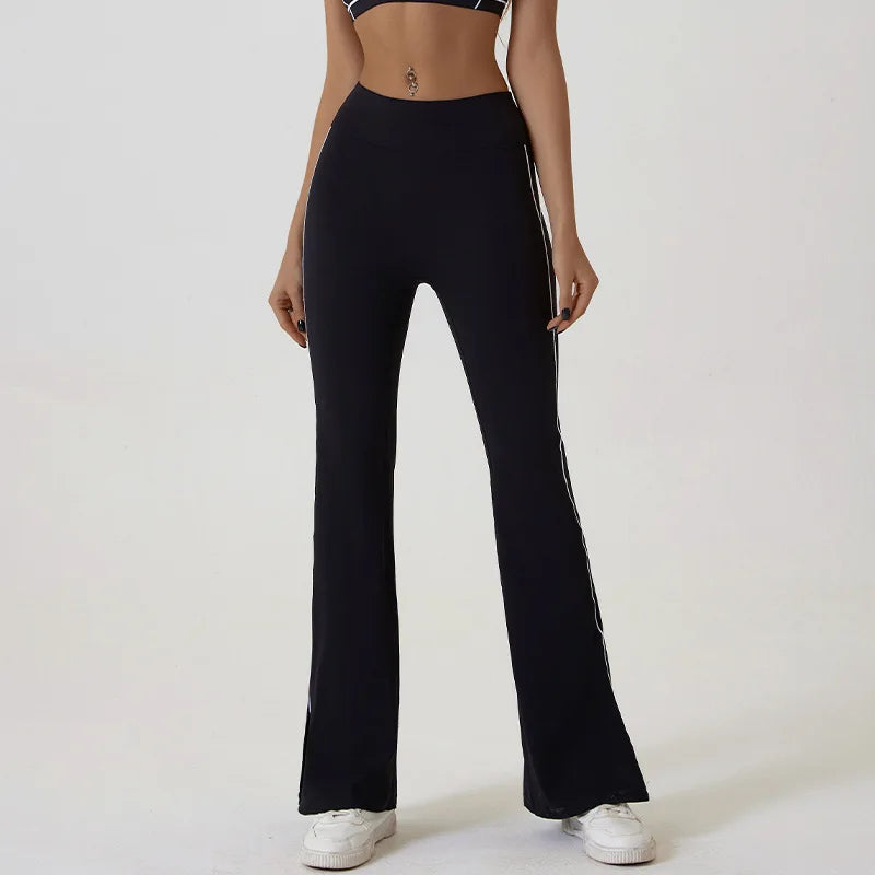Cloud Rise Blue Women Yoga Pants for Fitness Sexy Girls Gym Flared High Waist Trousers Plus Size Workout Leggings Sports Clothes