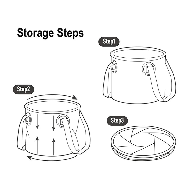 Naturehike Handheld Bucket Outdoor Foldable Waterproof Bucket Portable Multifunctional Travel Camping Fishing Storage Bucket
