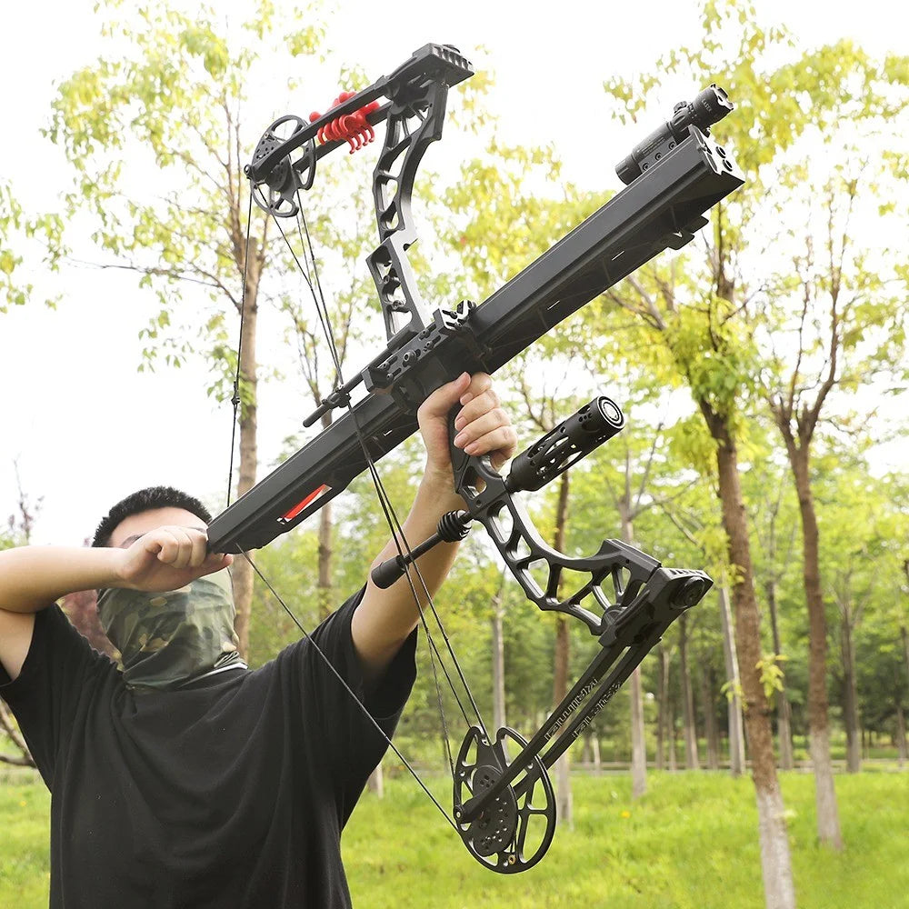 Arrow Track Launcher Archery Bow Shooting Assistant Kit, Equipped with Pure Carbon Arrows for Hunting Target Game and Daily Archery Training