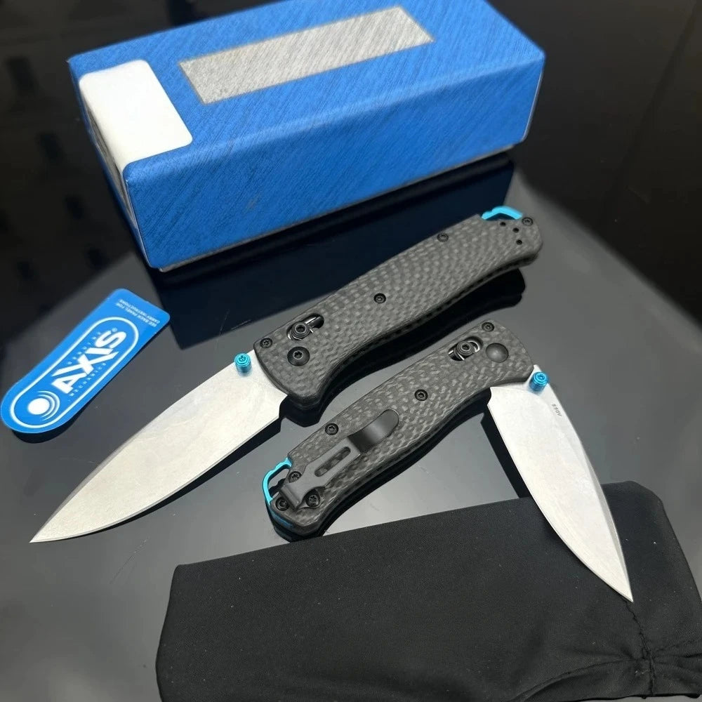 BM 535/533-3 Bugout Drop-point Blade Carbon Fiber Handle AXiS Lock Pocket Knife Folding Knives Outdoor Camping Survival Tools