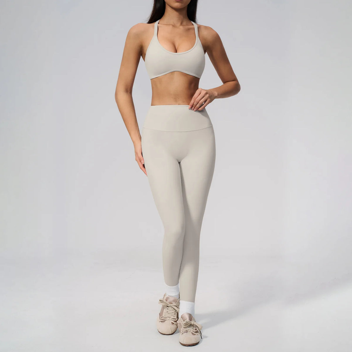 Yoga Set 2PCS Women Tracksuits Workout Clothes Sportswear Fitness High Waist Leggings Cycling Shorts Sport Suit Female Yoga Suit