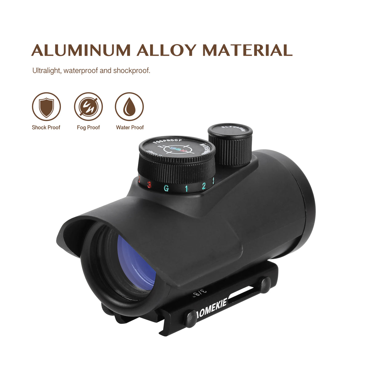 5 MOA Red Green Blue Dot Sight Reflex Rifle Scope 30mm FMC Lens with 22mm/11mm Rail Mount
