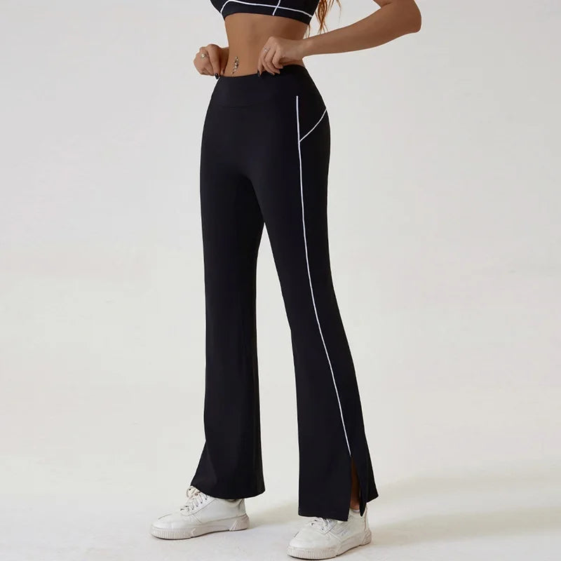 Cloud Rise Blue Women Yoga Pants for Fitness Sexy Girls Gym Flared High Waist Trousers Plus Size Workout Leggings Sports Clothes