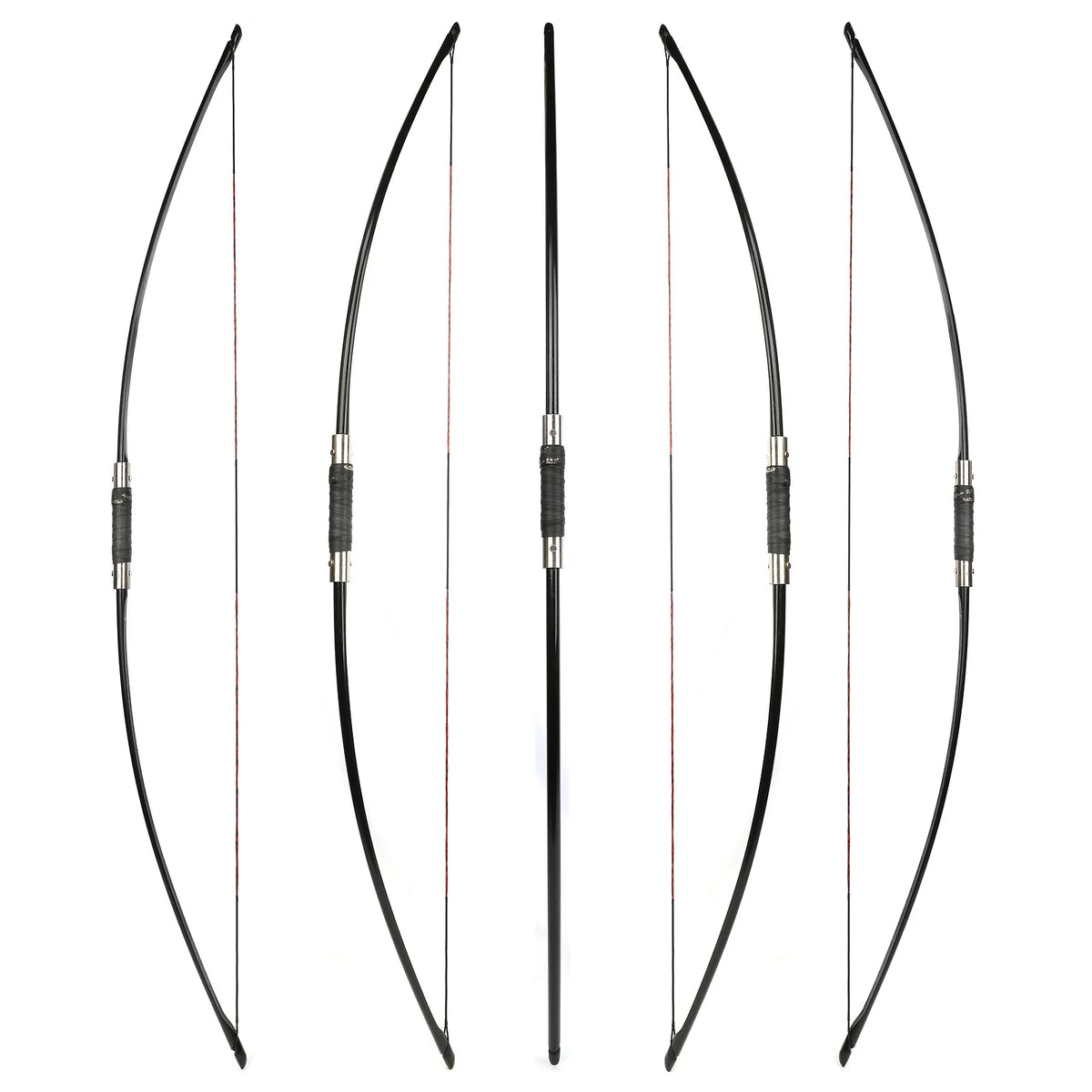 Longbow Arrow Set 64.5" Takedown English Style 60/65lbs RH/LH for Adults Advanced Archery Hunting Shooting Target Practice Outdoor Sports Heavy-Duty Hunting Bow Accessories