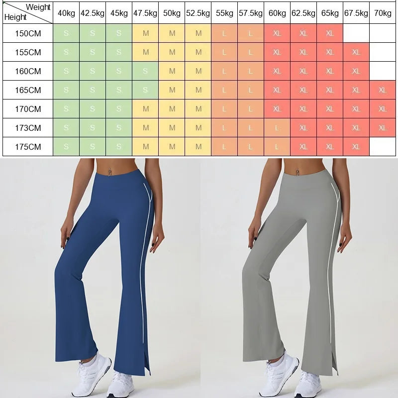 Cloud Rise Blue Women Yoga Pants for Fitness Sexy Girls Gym Flared High Waist Trousers Plus Size Workout Leggings Sports Clothes