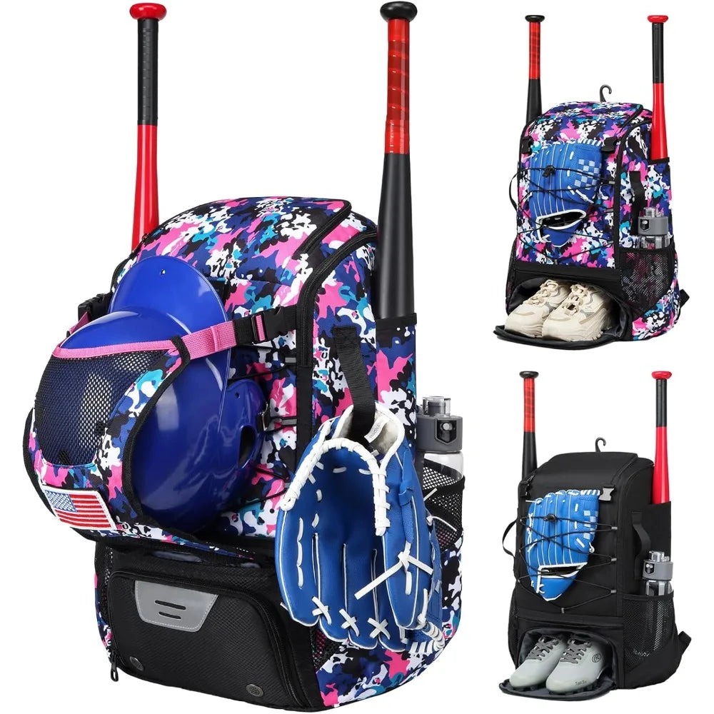 Best Selling Lightweight Baseball Bat Backpack for Youth Adults with Shoe Compartment Large Main Pocket for Helmet Bat and