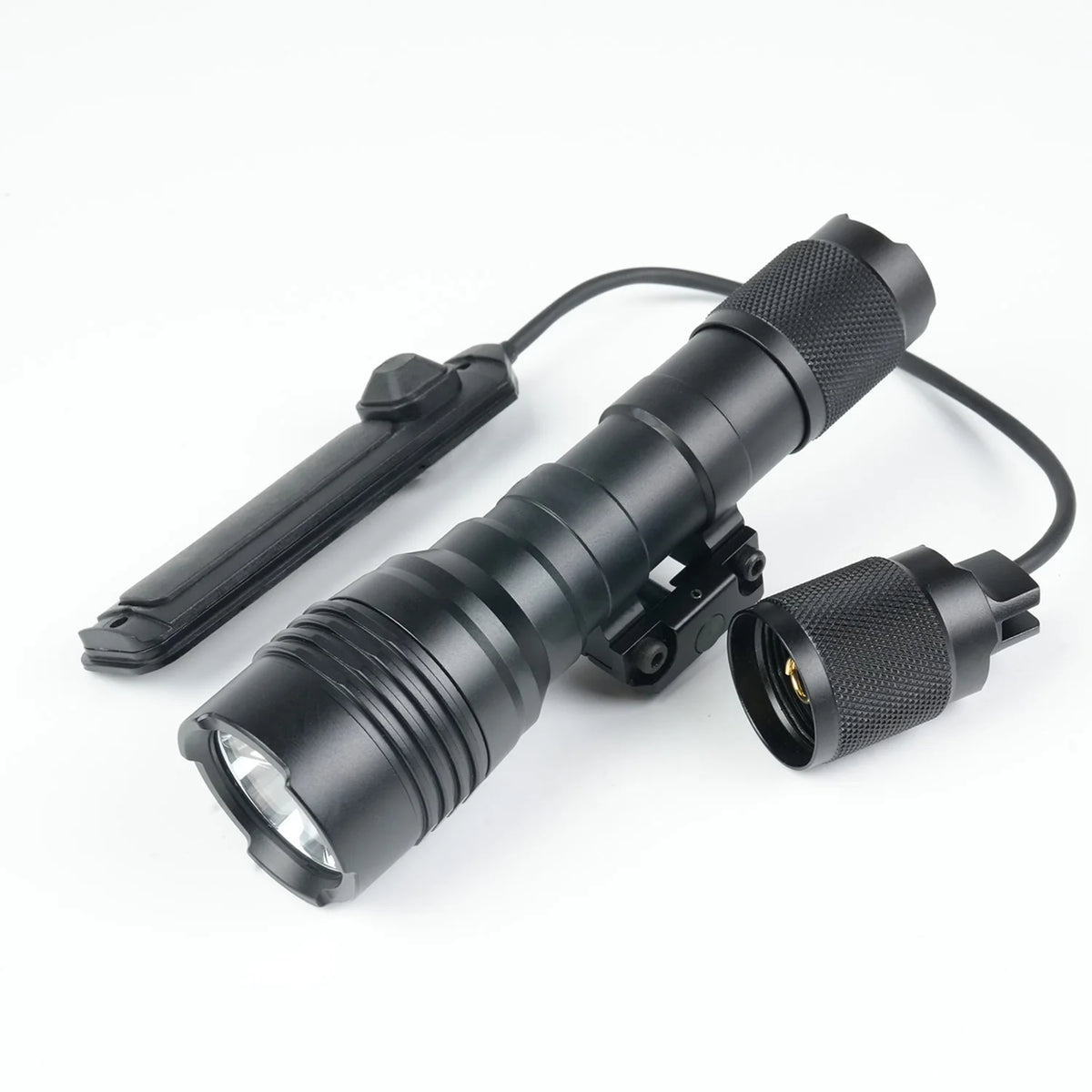 Tactical Flashlight Metal 900 Lumens Strobe Scout Light LED Dual Function Remote Pressure Switch 20mm Picatinny Rail
