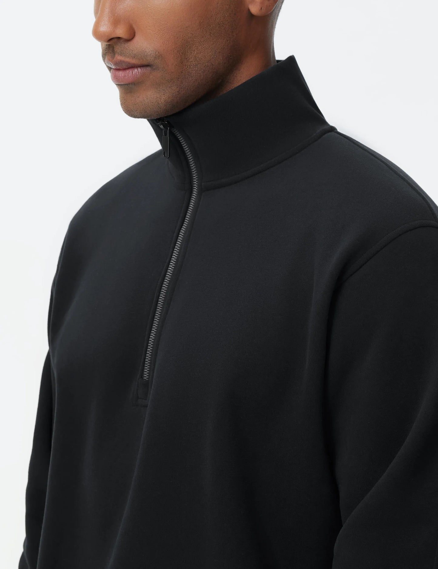 THE GYM PEOPLE Men's Half Zip Fleece Pullover Sweatshirts Midweight Mock Neck Workout Sweat Tops