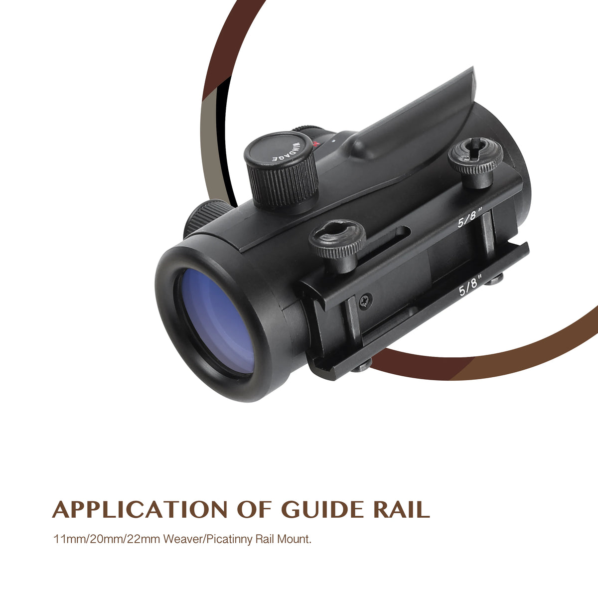 5 MOA Red Green Blue Dot Sight Reflex Rifle Scope 30mm FMC Lens with 22mm/11mm Rail Mount