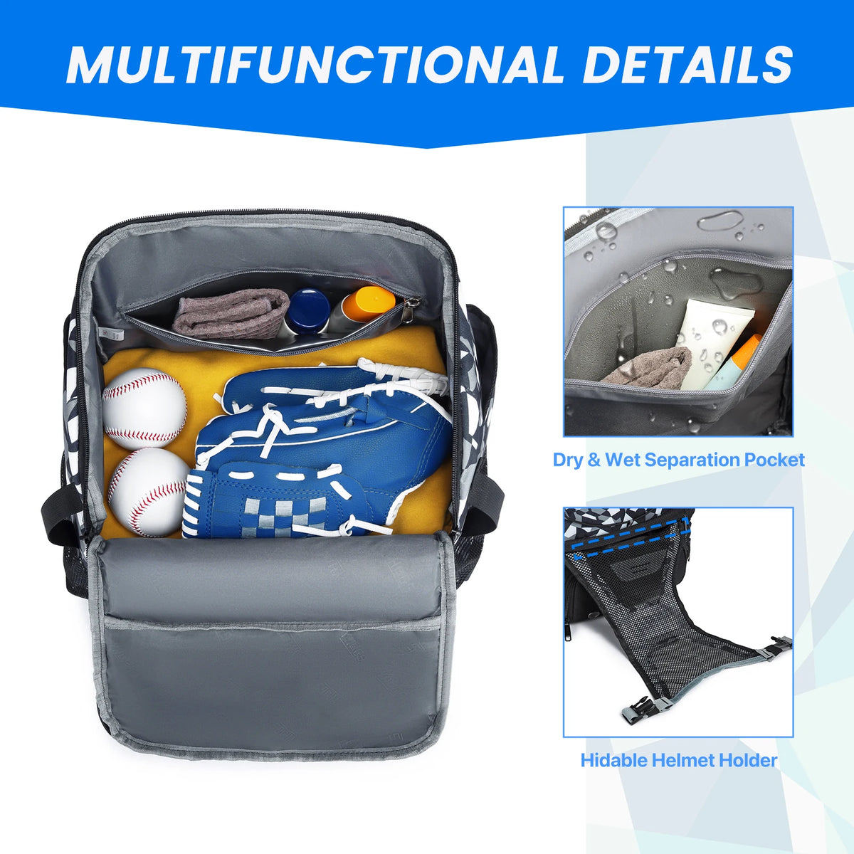 Bat Bags Baseball & Softball Equipment Bag Lightweight Waterproof Equipment Bag For Youth And Adults T-Ball Softball