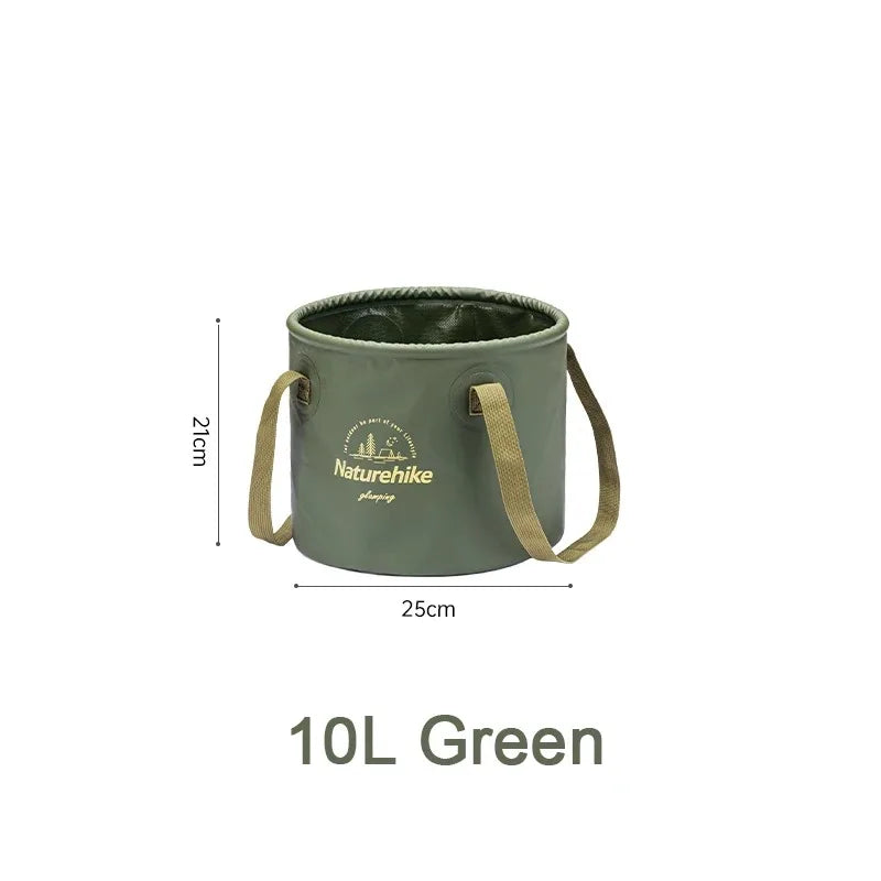 Naturehike Handheld Bucket Outdoor Foldable Waterproof Bucket Portable Multifunctional Travel Camping Fishing Storage Bucket