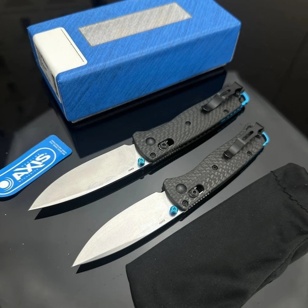 BM 535/533-3 Bugout Drop-point Blade Carbon Fiber Handle AXiS Lock Pocket Knife Folding Knives Outdoor Camping Survival Tools