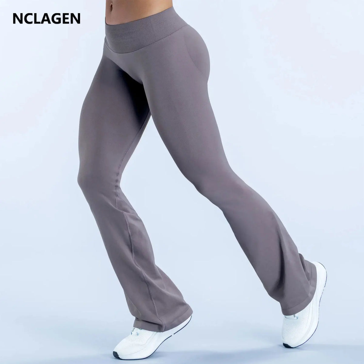 NCLAGEN Flares Gym Clothes Woman Seamless Pilates Yoga Leggings Scrunch Booty Peach Hip Lifting Fitness Workout Sports Pants