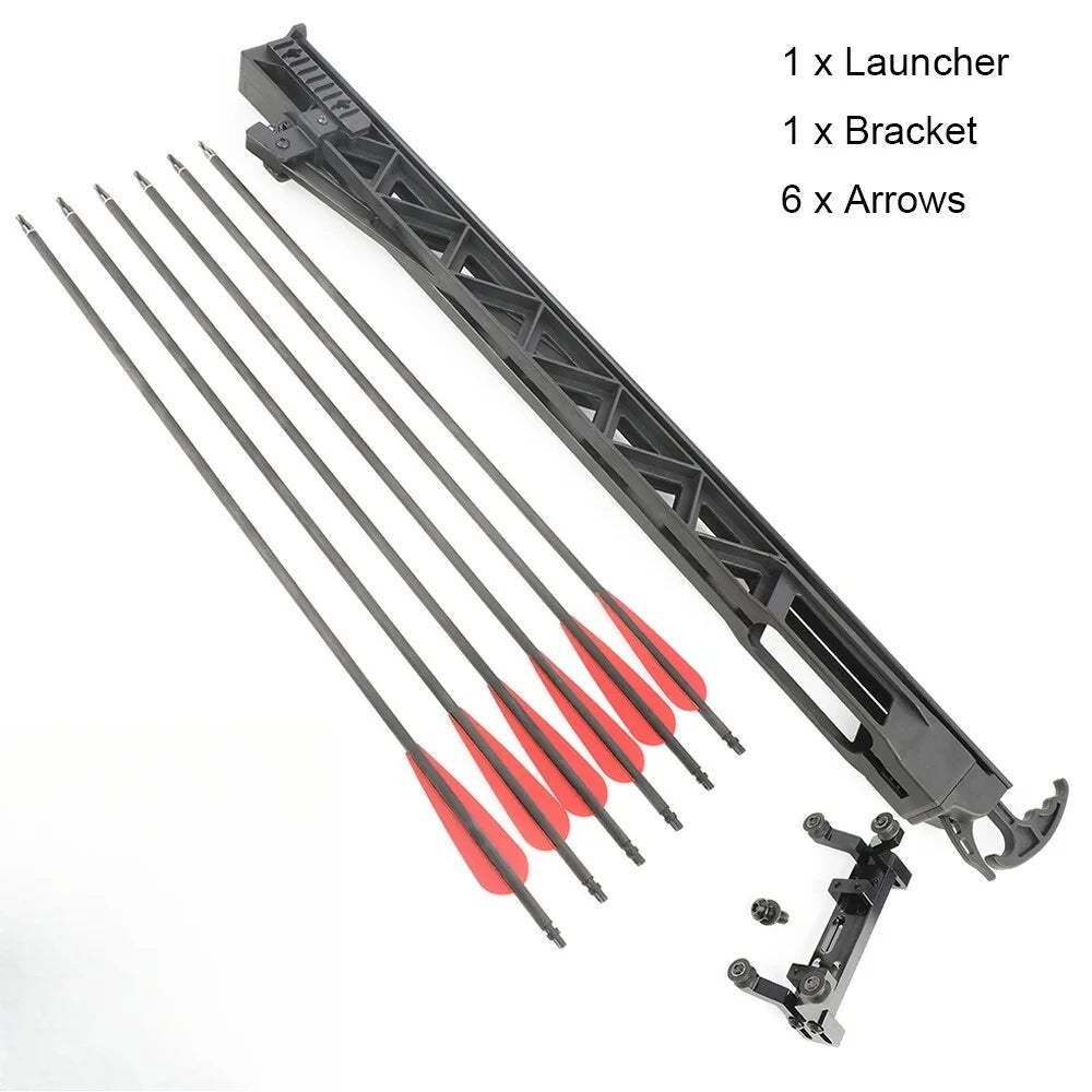 Arrow Track Launcher Archery Bow Shooting Assistant Kit, Equipped with Pure Carbon Arrows for Hunting Target Game and Daily Archery Training