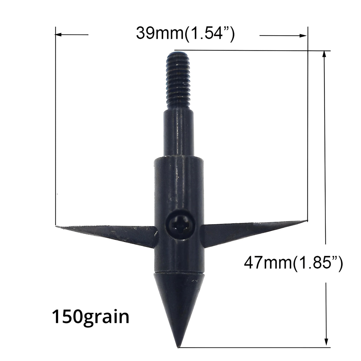 6/12/24pcs Hunting Broadheads Bowfishing Broadheads 150 Grain Archery Arrowheads Bow Fishing Arrow Tip with 2 Blades Sharp Barb