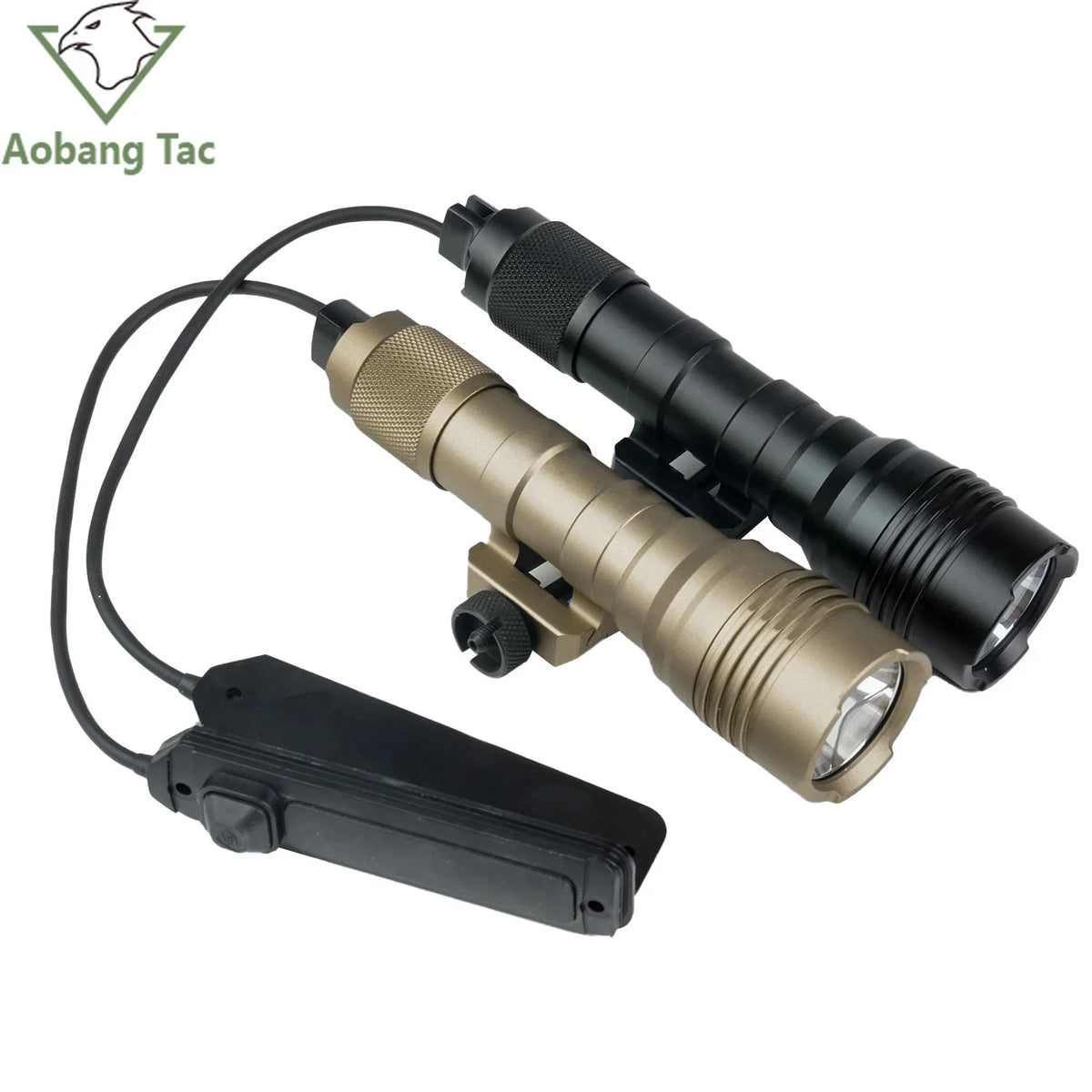 Tactical Flashlight Metal 900 Lumens Strobe Scout Light LED Dual Function Remote Pressure Switch 20mm Picatinny Rail