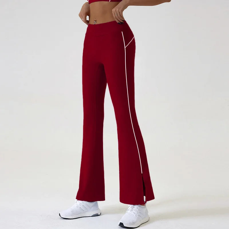 Cloud Rise Blue Women Yoga Pants for Fitness Sexy Girls Gym Flared High Waist Trousers Plus Size Workout Leggings Sports Clothes