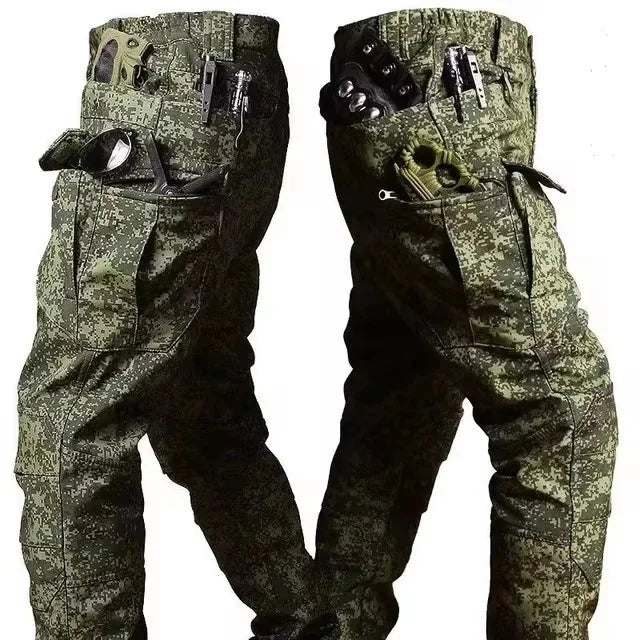 2026 Men Winter Waterproof Climbing SkiingTrekking Fleece Fishing Tactical Sharkskin Cargo Pants Jackets Camping Hiking Trousers