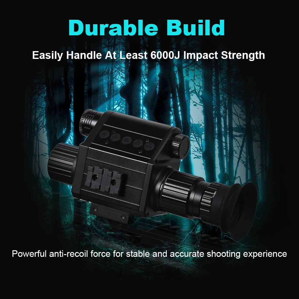 Digital Night Vision Riflescope 940nm IR Scope Sight Monocular 5X Zoom HD 1080P Video Photo 300m Night Vision for Hunting