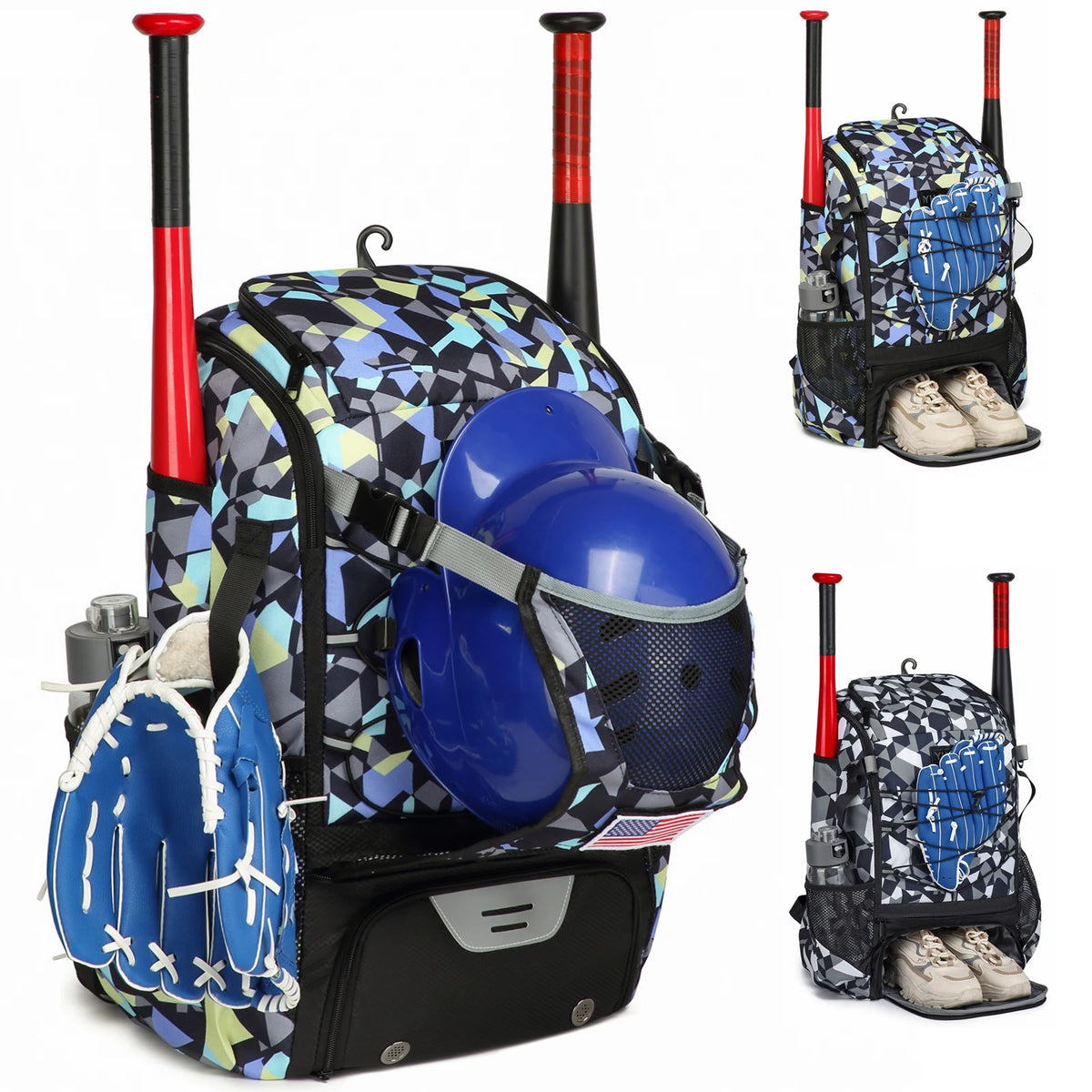 Bat Bags Baseball & Softball Equipment Bag Lightweight Waterproof Equipment Bag For Youth And Adults T-Ball Softball