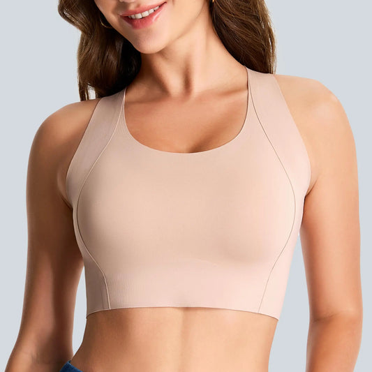 THE GYM PEOPLE Wireless Bra for Women No Underwire Comfortable Seamless Bralette Padded Low Impact Sports Bra